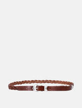 Our Legacy cognac leather braided belt -  | Spazio Pritelli