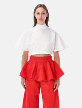 Alaïa cropped cotton T-shirt -  | Spazio Pritelli