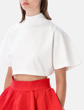 Alaïa cropped cotton T-shirt -  | Spazio Pritelli