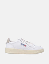 Autry Medalist low leather sneakers in white and feather grey -  | Spazio Pritelli