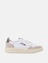 Autry Medalist white beige green leather sneakers -  | Spazio Pritelli
