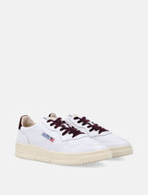 Autry Medalist white and burgundy leather woman's sneakers -  | Spazio Pritelli
