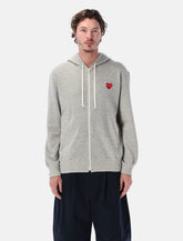 Comme Des Garçons Play Zip Hoodie Heart Red -  | Spazio Pritelli