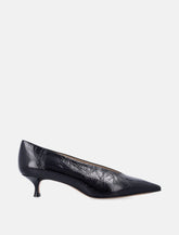 Babouche Kitten Heels Black Naplack - LE MONDE BERYL