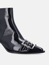 Ganni Patent Buckle Ankle Boots -  | Spazio Pritelli
