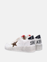 Golden Goose Ball Star white woman's sneakers with leopard pony star -  | Spazio Pritelli