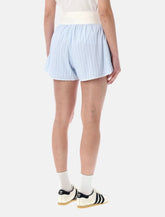 Adidas Originals striped poplin high-rise shorts -  | Spazio Pritelli
