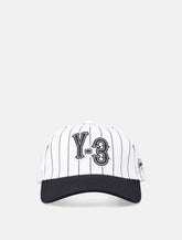 Y-3 white pinstripe twill cap -  | Spazio Pritelli