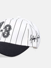 Y-3 white pinstripe twill cap -  | Spazio Pritelli