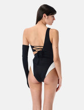 Let’s Swim one-shoulder colour-block swimsuit -  | Spazio Pritelli