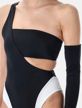 Let’s Swim one-shoulder colour-block swimsuit -  | Spazio Pritelli