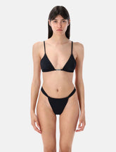 Let’s Swim triangle bikini top with metal branding -  | Spazio Pritelli