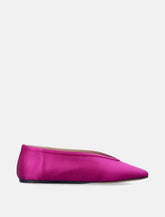 Le Monde Béryl Luna magenta satin slipper -  | Spazio Pritelli