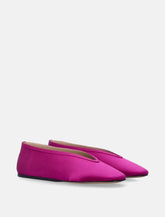 Le Monde Béryl Luna magenta satin slipper -  | Spazio Pritelli