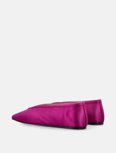 Le Monde Béryl Luna magenta satin slipper -  | Spazio Pritelli