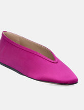 Le Monde Béryl Luna magenta satin slipper -  | Spazio Pritelli