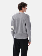 Thom Browne 4-Bar wool cardigan -  | Spazio Pritelli