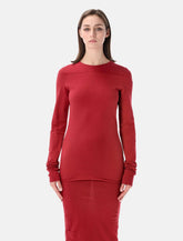 Moncler Rick Owens Knitted Girder Long Sleeve Tee Red -  | Spazio Pritelli