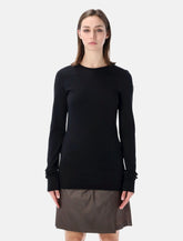 Moncler Rick Owens Long Sleeve Knit Tee Knitted Girder Black -  | Spazio Pritelli
