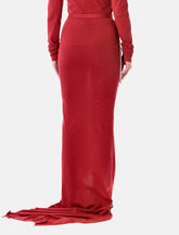 Moncler Rick Owens Knitted Adjustable Midi Skirt Red -  | Spazio Pritelli