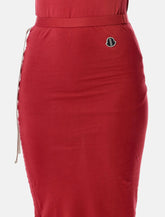 Moncler Rick Owens Knitted Adjustable Midi Skirt Red -  | Spazio Pritelli