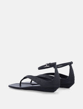 Loulou Niham ostrich-effect flip flop sandals -  | Spazio Pritelli