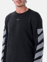 Off-White Diagonals fuzzy knit sweater -  | Spazio Pritelli