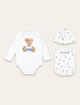 Ralph Lauren Polo Bear 3-Piece cotton gift set for boy -  | Spazio Pritelli