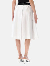 Prada belted gabardine pleated skirt -  | Spazio Pritelli