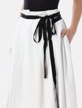 Prada belted gabardine pleated skirt -  | Spazio Pritelli
