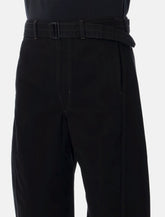 Lemaire Twisted Belted black denim pants -  | Spazio Pritelli