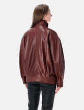 Arma Paula leather funnel neck jacket -  | Spazio Pritelli