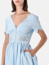 Self-Portrait cotton embroidered midi dress -  | Spazio Pritelli