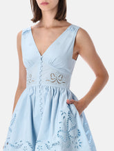 Self-Portrait cotton embroidered mini dress -  | Spazio Pritelli