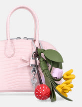 Self-Portrait pink embossed leather mini bag -  | Spazio Pritelli