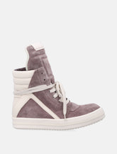 Rick Owens Geobasket suede leather woman's sneakers -  | Spazio Pritelli