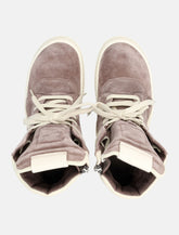 Rick Owens Geobasket suede leather woman's sneakers -  | Spazio Pritelli
