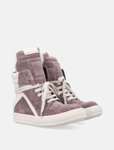 Rick Owens Geobasket suede leather woman's sneakers -  | Spazio Pritelli