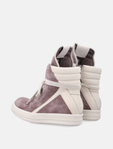 Rick Owens Geobasket suede leather woman's sneakers -  | Spazio Pritelli