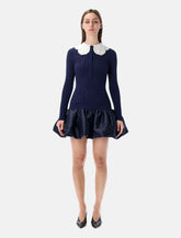Self-Portrait knit and taffeta mini dress -  | Spazio Pritelli