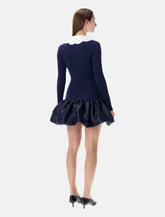 Self-Portrait knit and taffeta mini dress -  | Spazio Pritelli