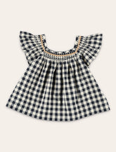 Bonpoint Carlie girl's hand-embroidered smocked blouse -  | Spazio Pritelli