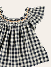 Bonpoint Carlie girl's hand-embroidered smocked blouse -  | Spazio Pritelli