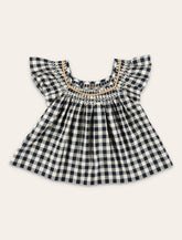Bonpoint Carlie girl's hand-embroidered smocked blouse -  | Spazio Pritelli