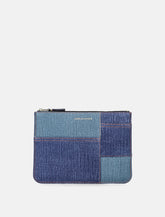 Comme des Garçons Wallet leather pouch with denim effect -  | Spazio Pritelli