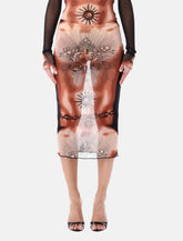 Jean Paul Gaultier Re-Edition Safe Sex Tattoo mesh skirt -  | Spazio Pritelli