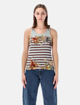 Jean Paul Gaultier Marinière grape rib tank top -  | Spazio Pritelli